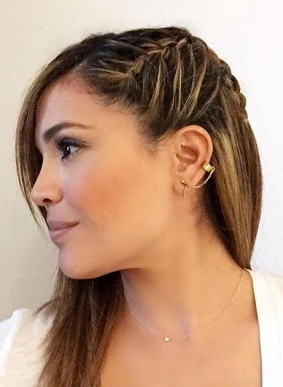 La trencita de lado te hará lucir diferente.