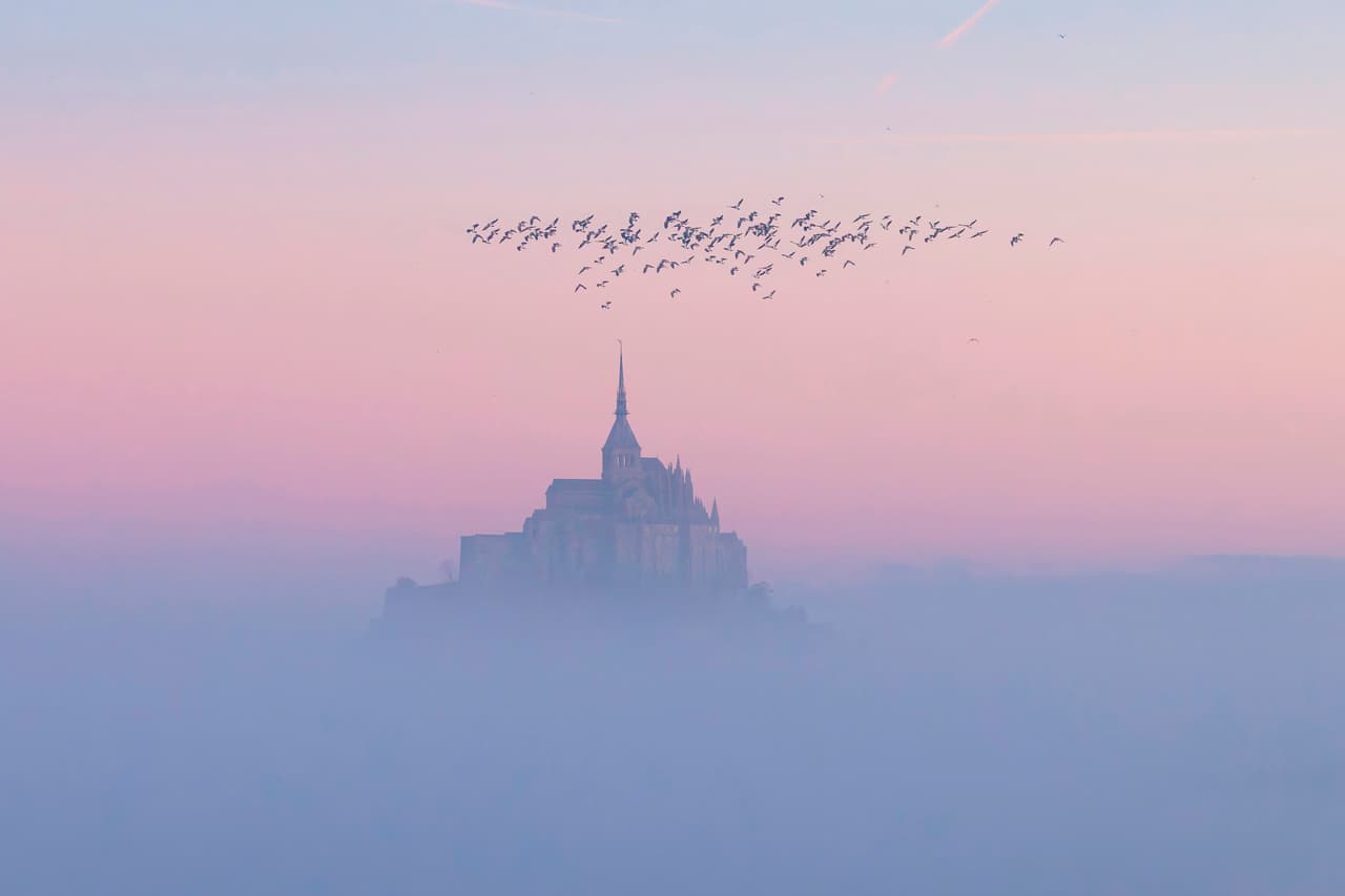 Mont Saint Michel por la mañana, Francia.
<br>
<br>