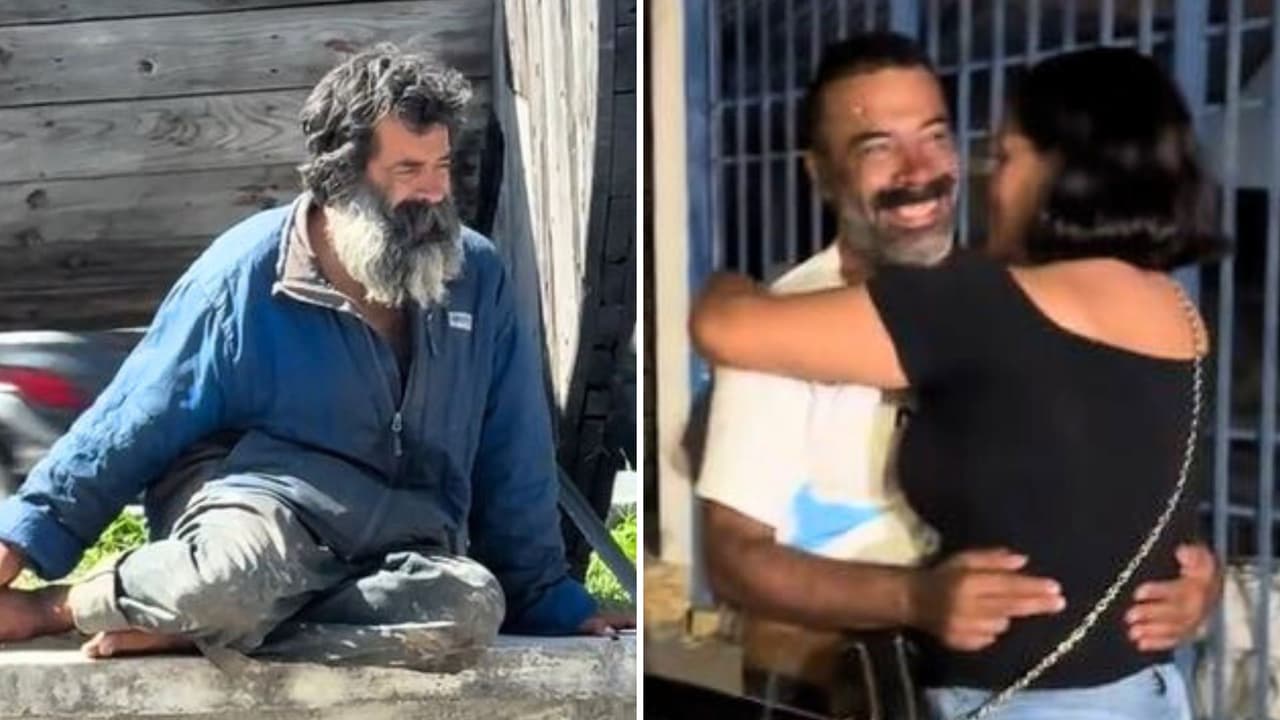 Indigente encuentra a su familia gracias a un video viral: no se habían visto en 13 años