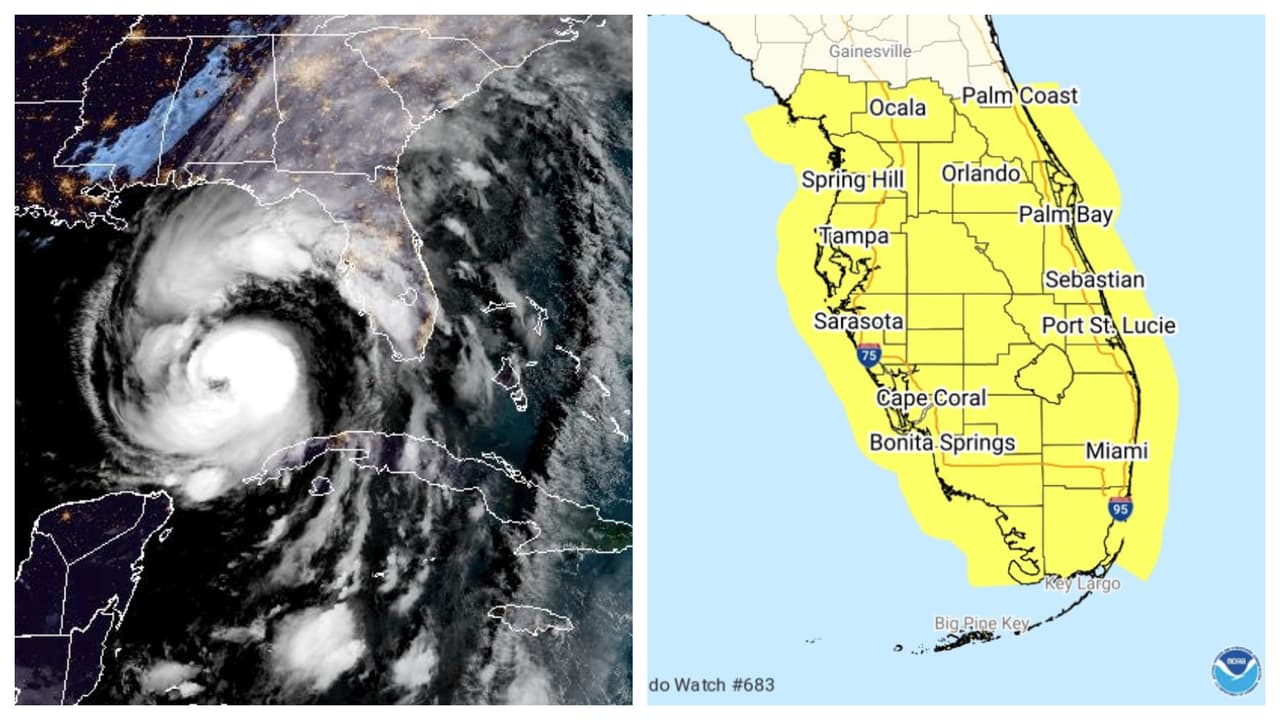 Huracán Helene: emiten vigilancia de tornado para todo el sur de Florida