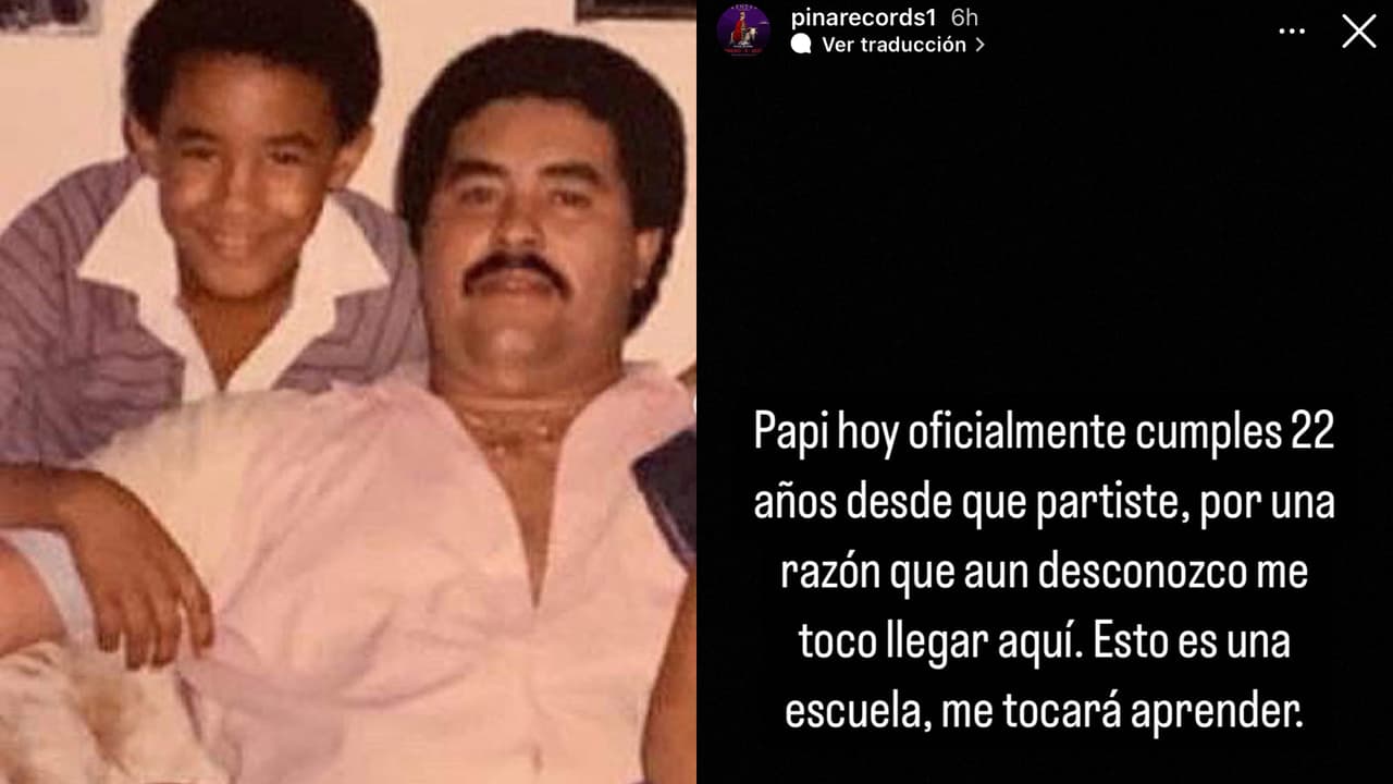 Este fue el mensaje que apareció en la cuenta de la disquera de Raphy Pina, dedicado a su fallecido padre, mientras él permanece en prisión en Puerto Rico.