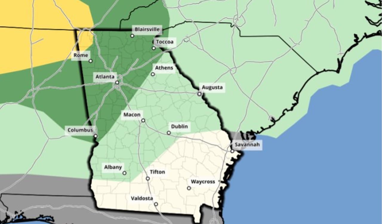 Lluvias, vientos y tormentas: el norte y centro de Georgia está en riesgo de tiempo severo esta semana
