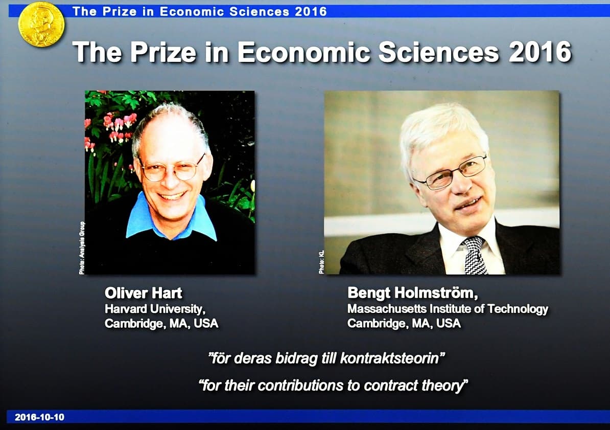 Un profesor de Harvard y otro de MIT obtienen el Premio Nobel de Economía