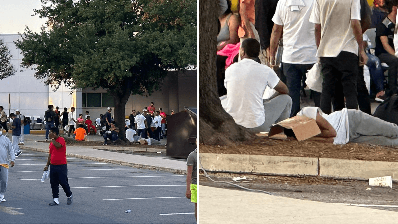 Cientos de inmigrantes han llegado en varios días al refugio ubicado en San Pedro Avenue.