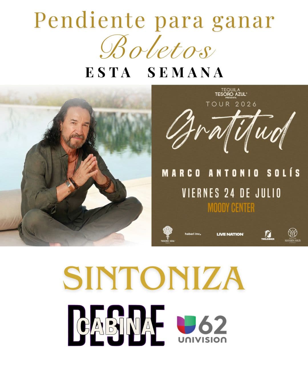 🎤✨ ¡Marco Antonio Solís llega a Austin! ❤️🎶