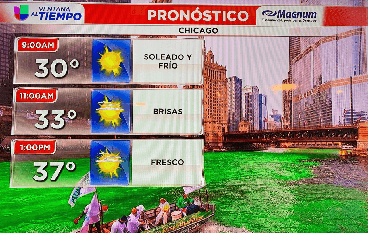 ¿Estarás celebrando el día de San Patricio en el centro de Chicago mañana? Estas serán las temperaturas