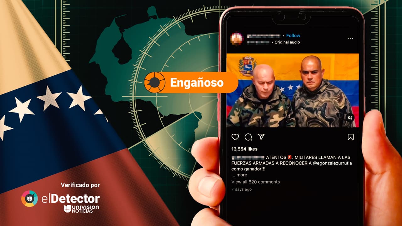 Es engañoso decir que ese video muestra a dos militares venezolanos pidiendo al ejército reconocer el triunfo electoral de la oposición