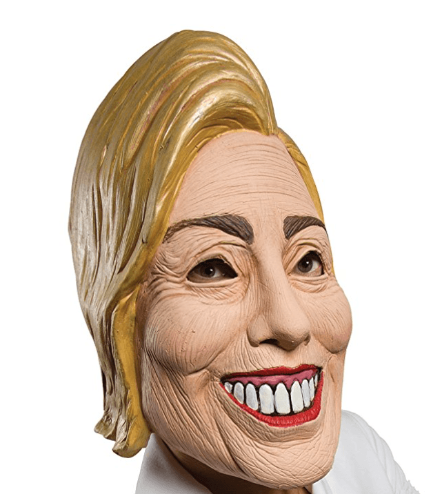 Máscara de Hillary Clinton.