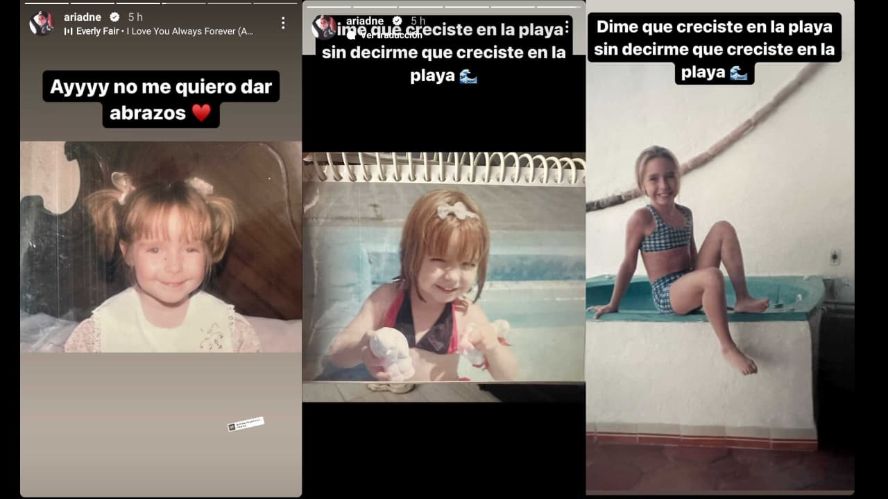 Ariadne Díaz compartió fotos de su infancia y demostró es idéntica a su hijo Diego