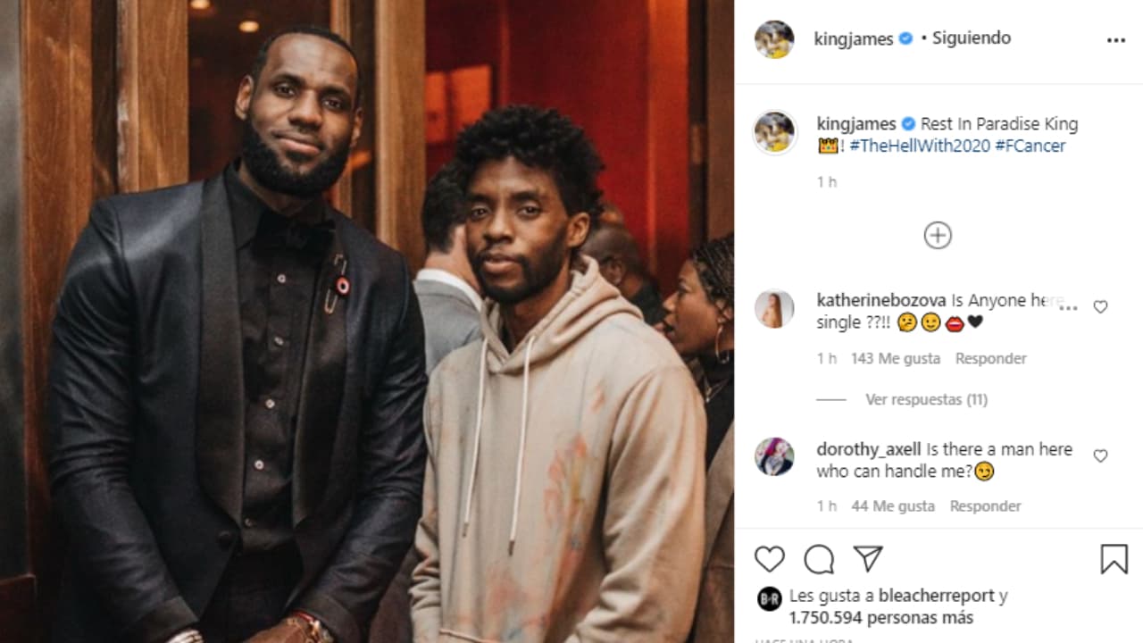 Los deportistas reaccionaron al fallecimiento del actor quien protagonizara ‘Black Panther’.