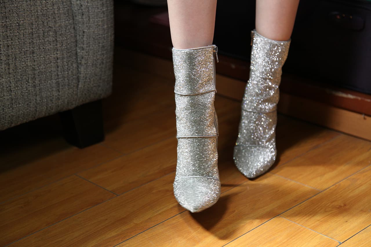 El calzado fue una sorpresa del equipo que maneja su imagen: "La verdad desconozco la marca. Mi maquillista estaba de compras, le gustaron y me las trajo".