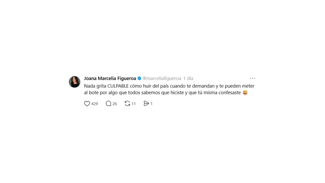 El tajante mensaje de Marcelia Figueroa.