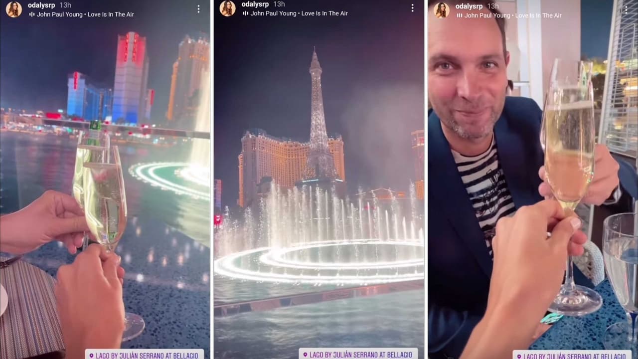 La cena romántica de Odalys Ramírez y Patricio Borghetti en Las Vegas