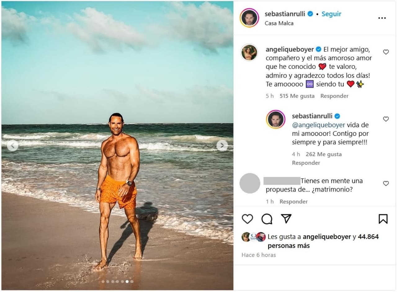 Sebastián Rulli y Angelique Boyer intercambiaron amorosos mensajes.