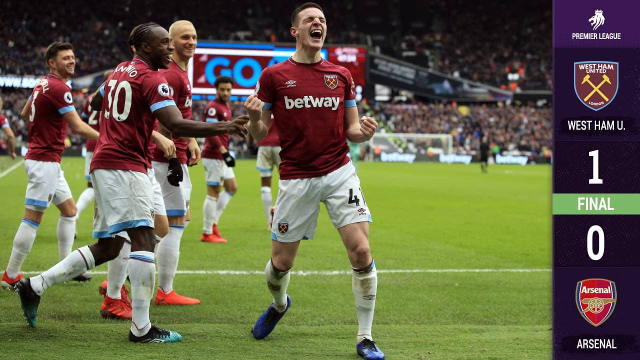 Declan Rice fue el autor del único gol.
