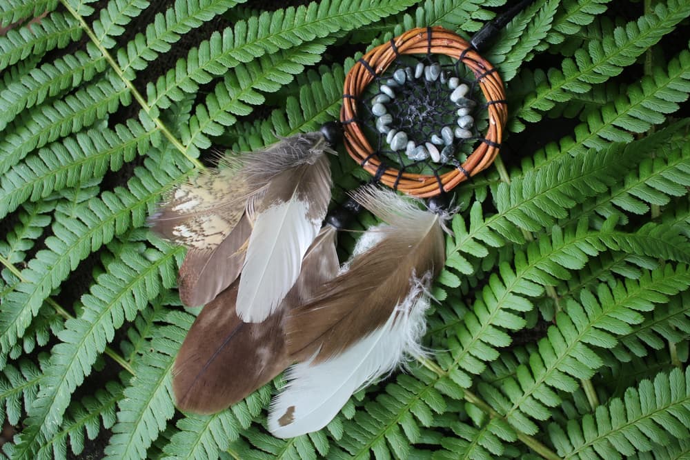 Cuentas, semillas o minerales: representan del poder individual de la persona que utilizará el atrapasueños. Los chamanes recomiendan que la elección de este material vaya de acuerdo a la personalidad de quien lo usará.
<br>