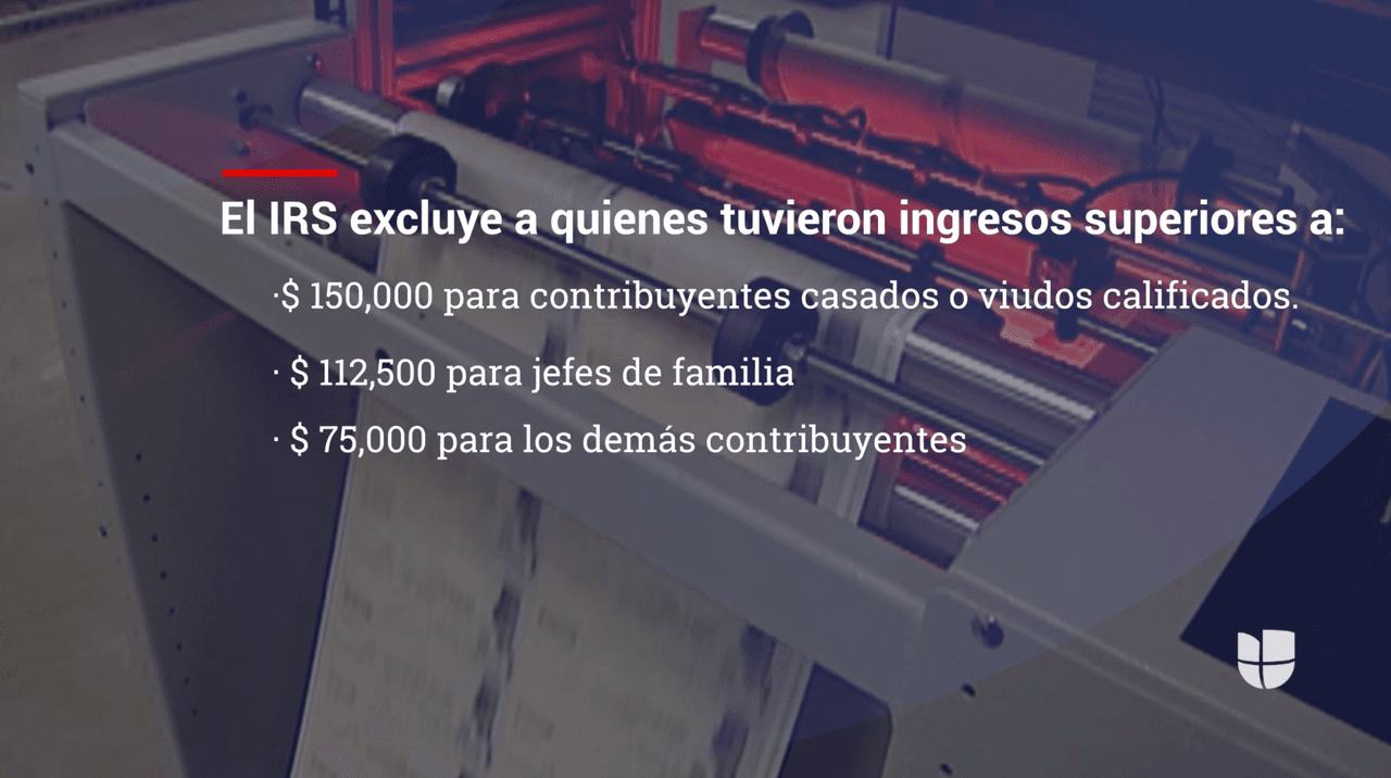 <b>¿Cuáles contribuyentes no califican para el CTC?</b>
<br>El IRS excluye a quienes tuvieron ingresos superiores a:
<br>· $ 150,000 para contribuyentes casados o viudos calificados
<br>· $ 112,500 para jefes de familia
<br>· $ 75,000 para los demás contribuyentes