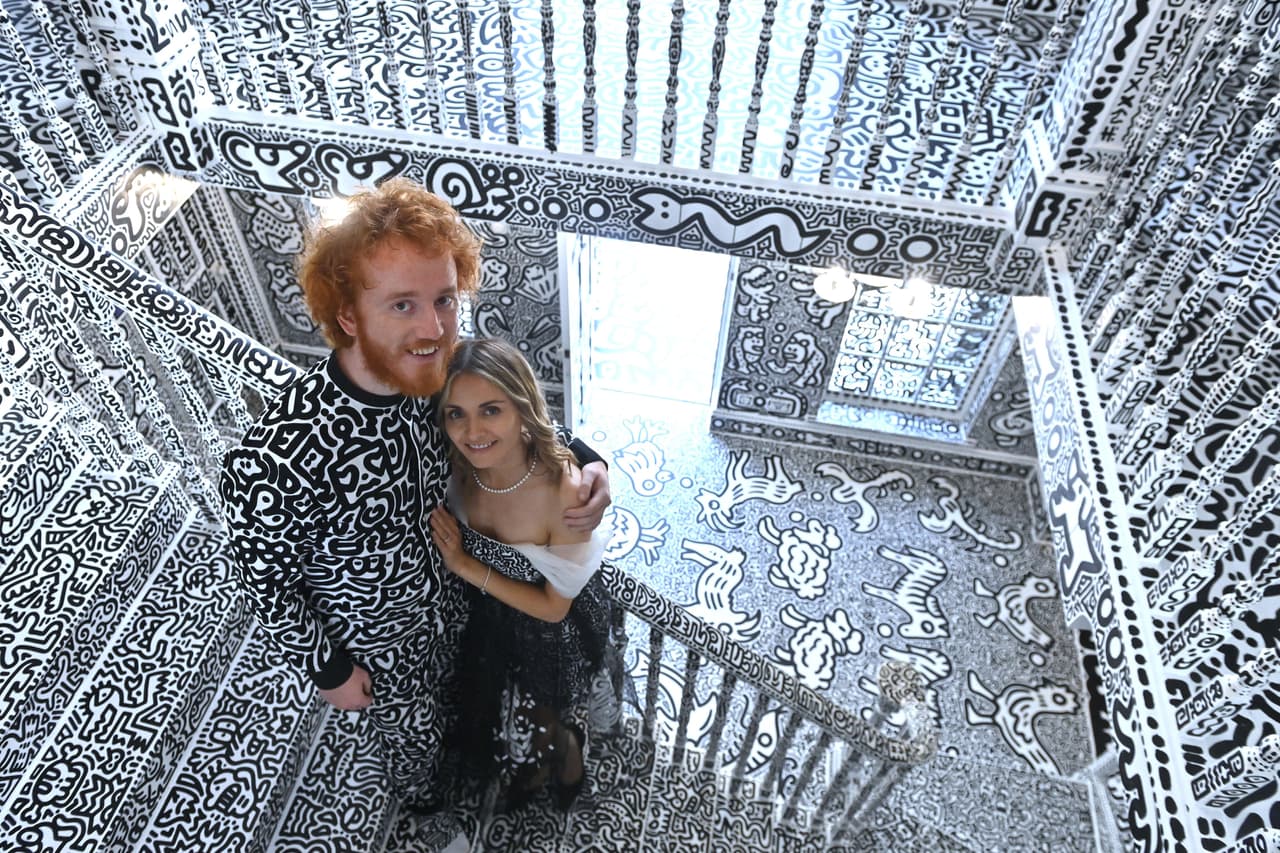 La casa del artista Sam Cox, mejor conocido como 'Mr. Doodle' ('Señor Garabato' en español)