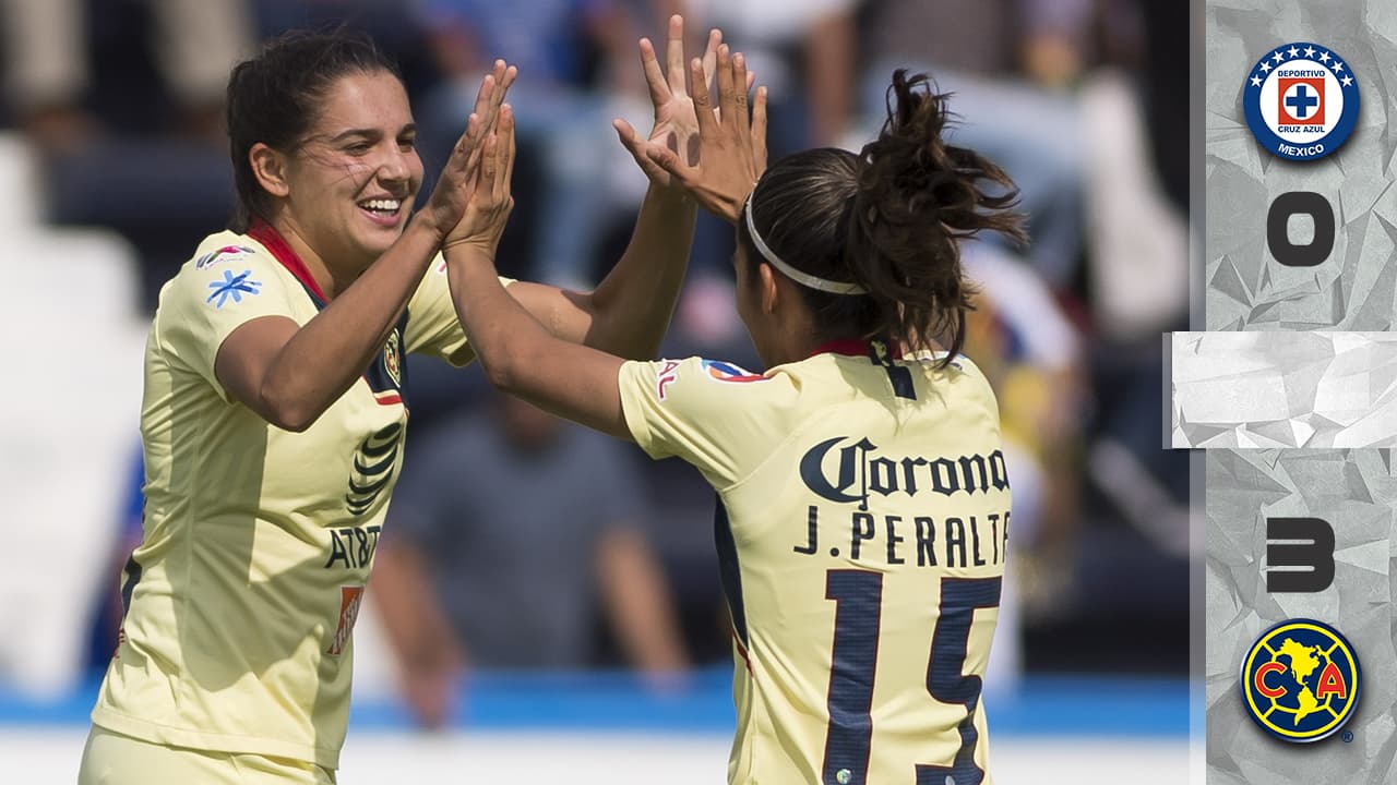 América goleó 3-0 a Cruz Azul