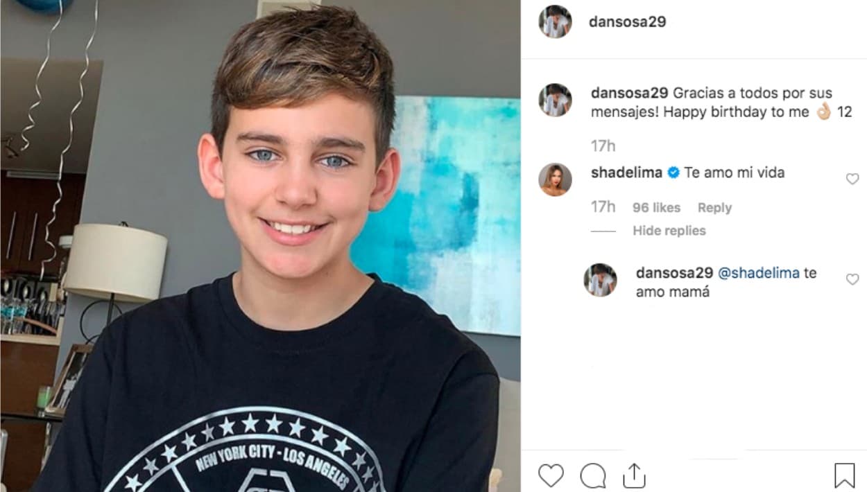 Sin embargo, Daniel Sosa, el hijo que Shannon de Lima tuvo hace 12 años con el actor venezolano Manuel Sosa, no se ha expresado en sus redes sobre el nacimiento de Samuel.
