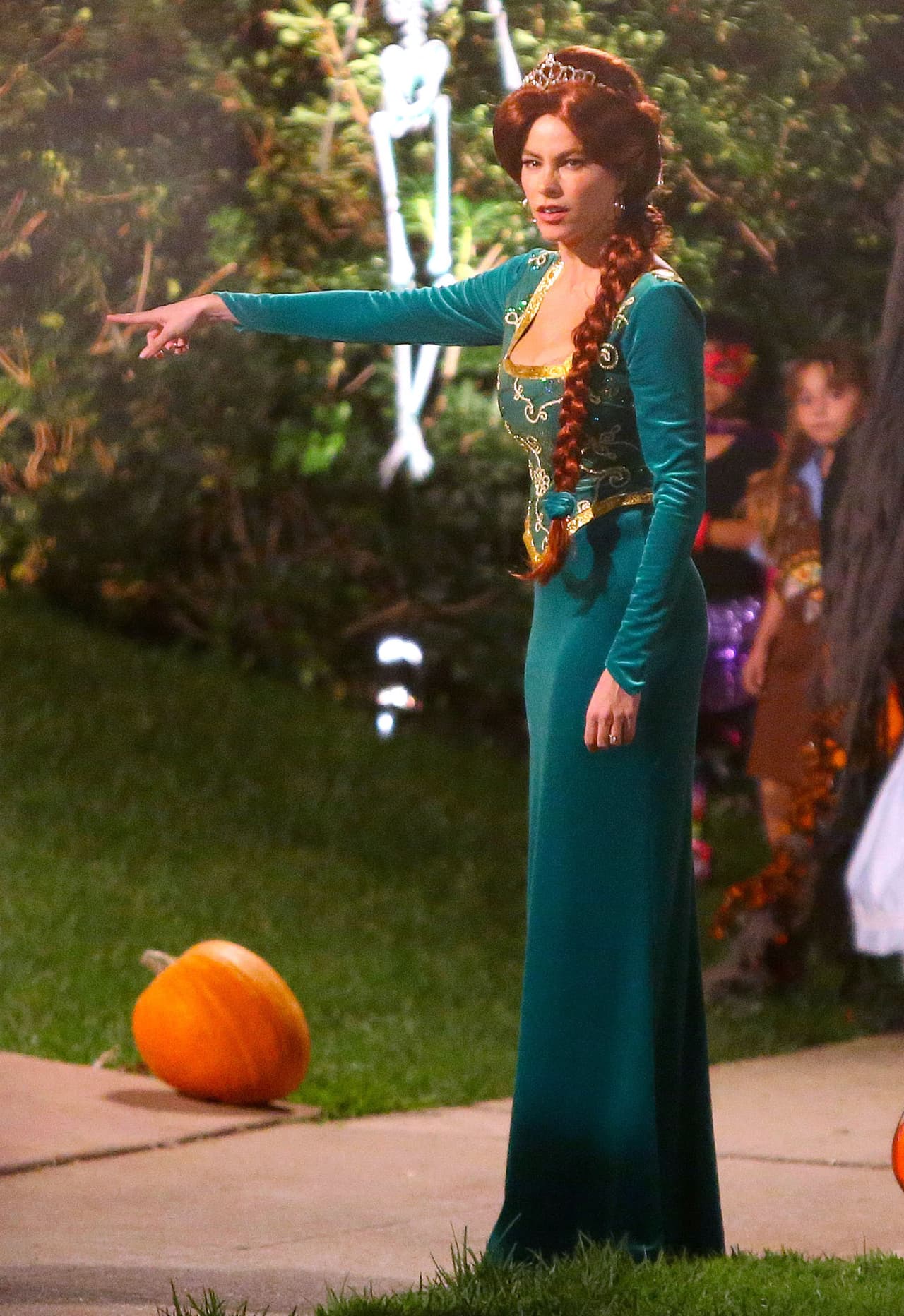 En una escena, la actriz parecía un poco enojada.