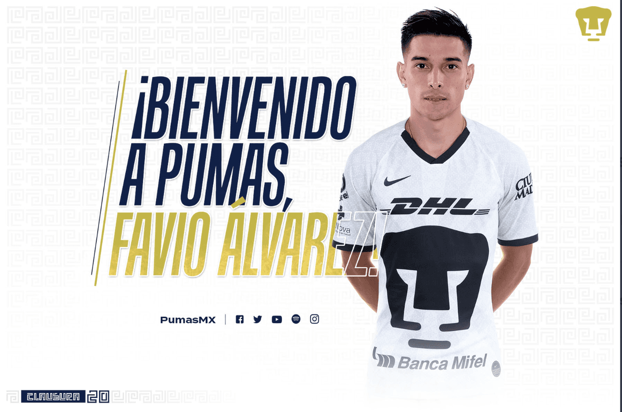 Oficial: Favio Álvarez es nuevo jugador de Pumas