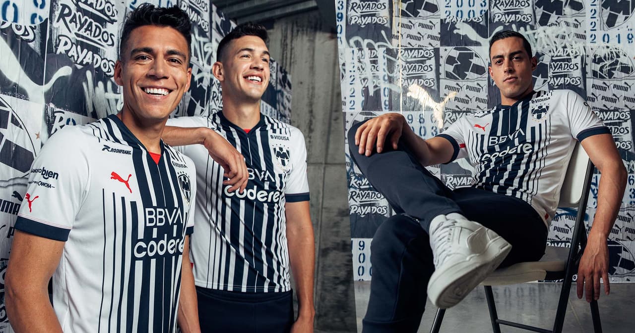Uniforme de local de Rayados para el Apertura 2022 y Clausura 2023.