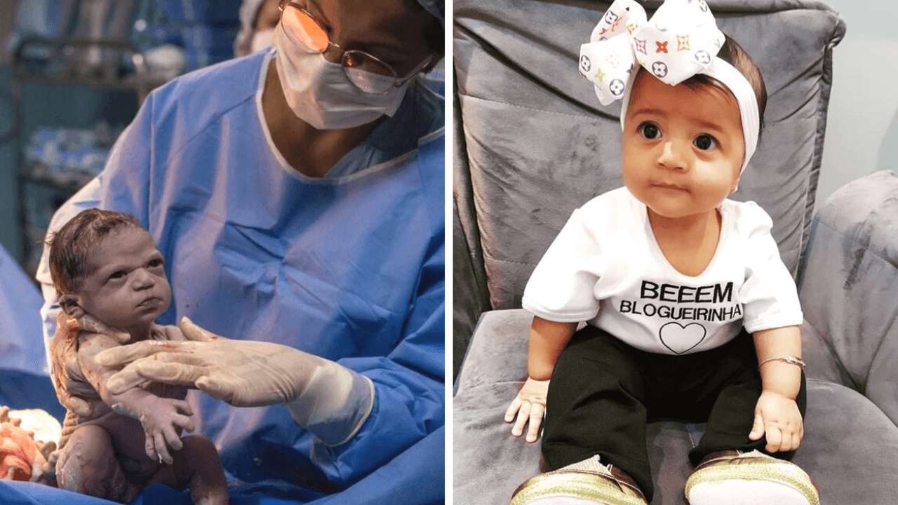 'Bebé enojada' y su fotógrafo recrean el divertido meme 2 años después en una divertida imagen