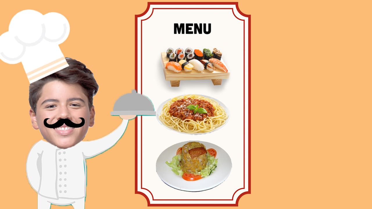 El sushi, espaguetti y mofongo, Jaime reunió a Japón, Italia y Puerto Rico en su menú.