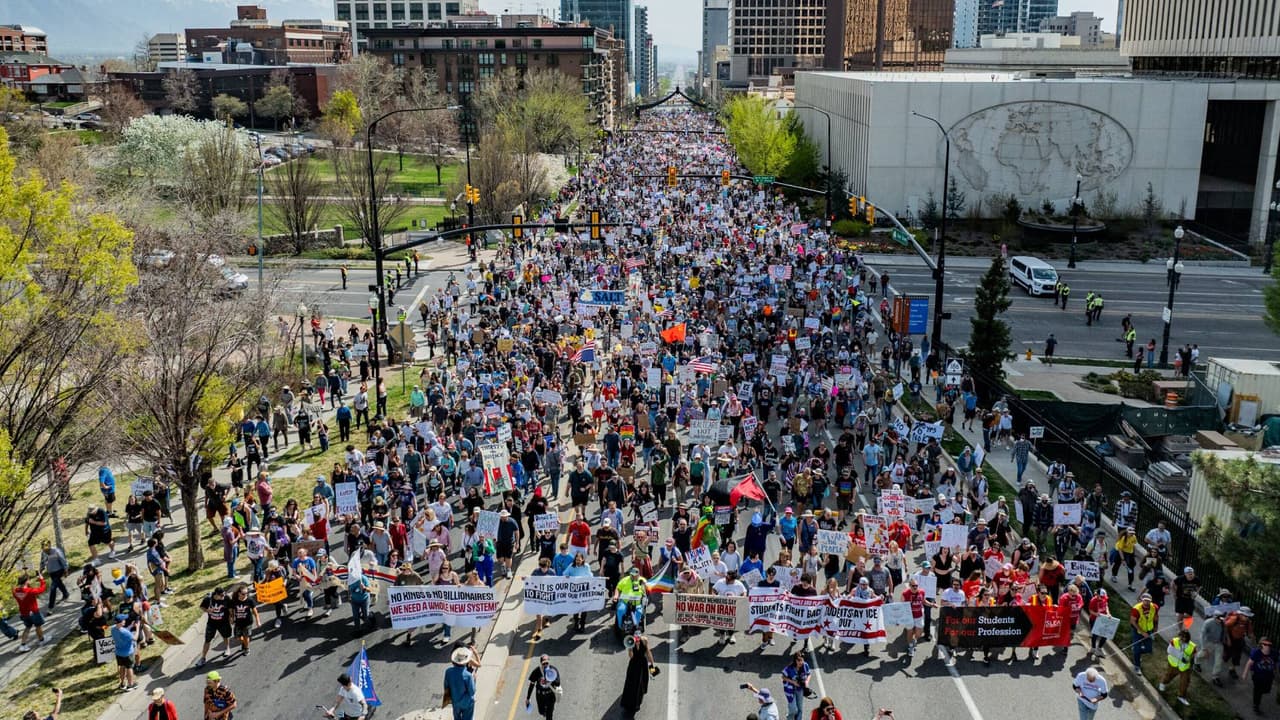 “Nadie nos regaló estos derechos”: ’No Kings’ reunió a miles en movilizaciones pacíficas en Utah