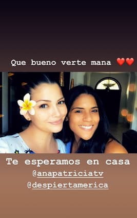 Francisca Lachapel también compartió esta foto. Ana Patricia y ella se quieren como hermanas.