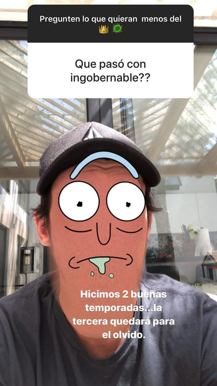 Al ser cuestionado en torno a la serie 'Ingobernable', el actor comentó: "Hicimos dos buenas temporadas, la tercera quedará para el olvido".