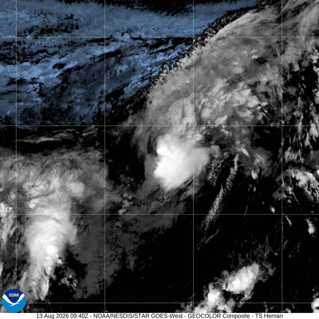 Tormenta tropical Hernán se forma en el Pacífico y otro sistema podría dejar fuertes lluvias en Hawái