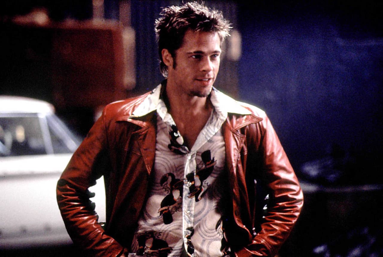 Brad Pitt como Tyler Durden en la película de 1999 'El Club de la Pelea'.