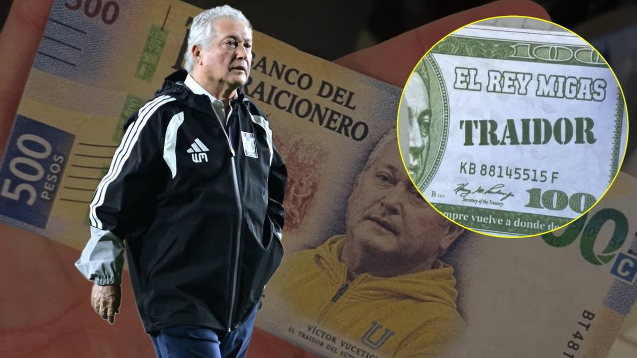 Monterrey vs. Tigres: Víctor Manuel Vucetich es recibido con billetes de Judas