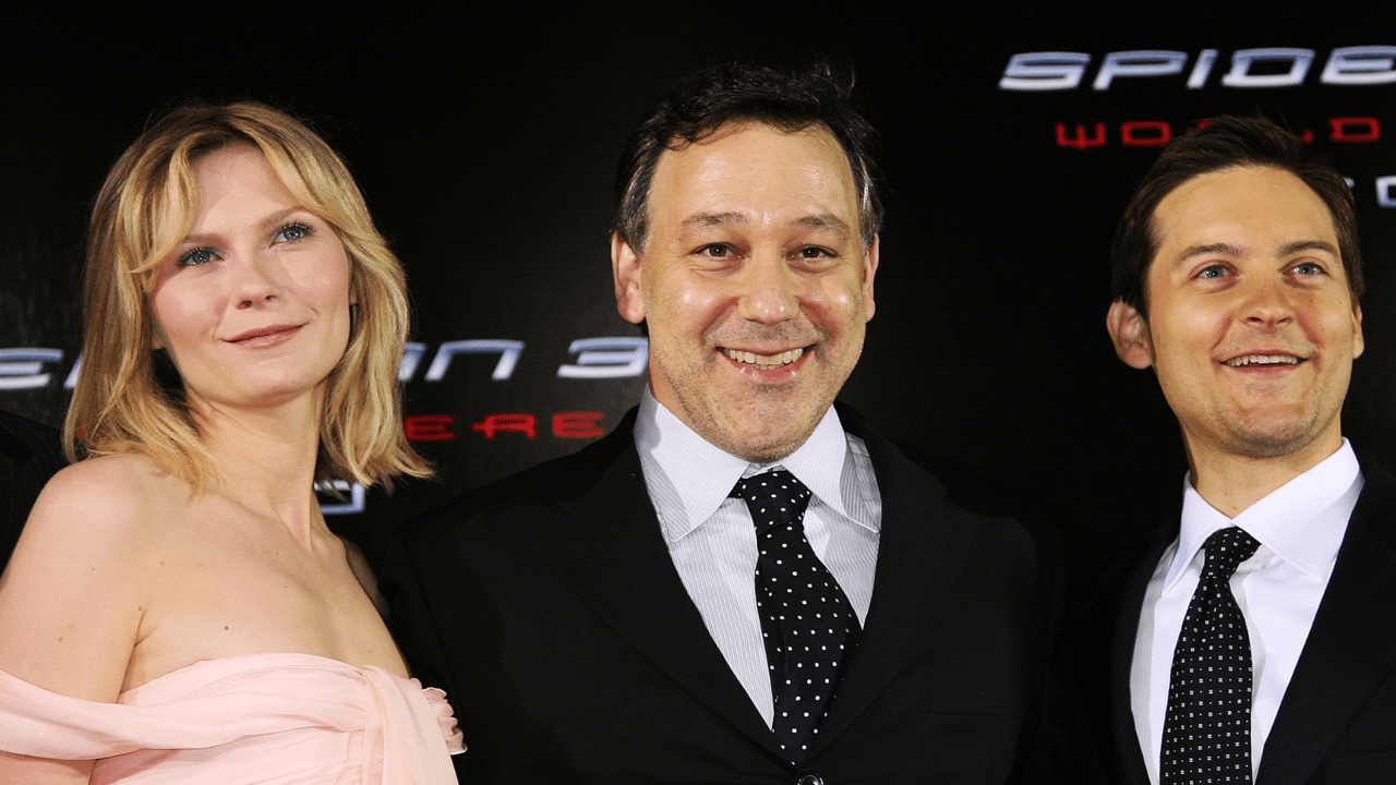 Sam Raimi, Tobey Maguire y Kirsten Dunst