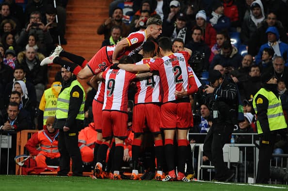 Por Girona, Stuani marcó un doblete para llegar a 17 en la presente competición.