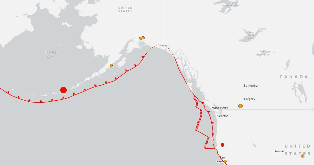 Sismo de magnitud 6.5 sacude Alaska con epicentro al oeste de Nikolski