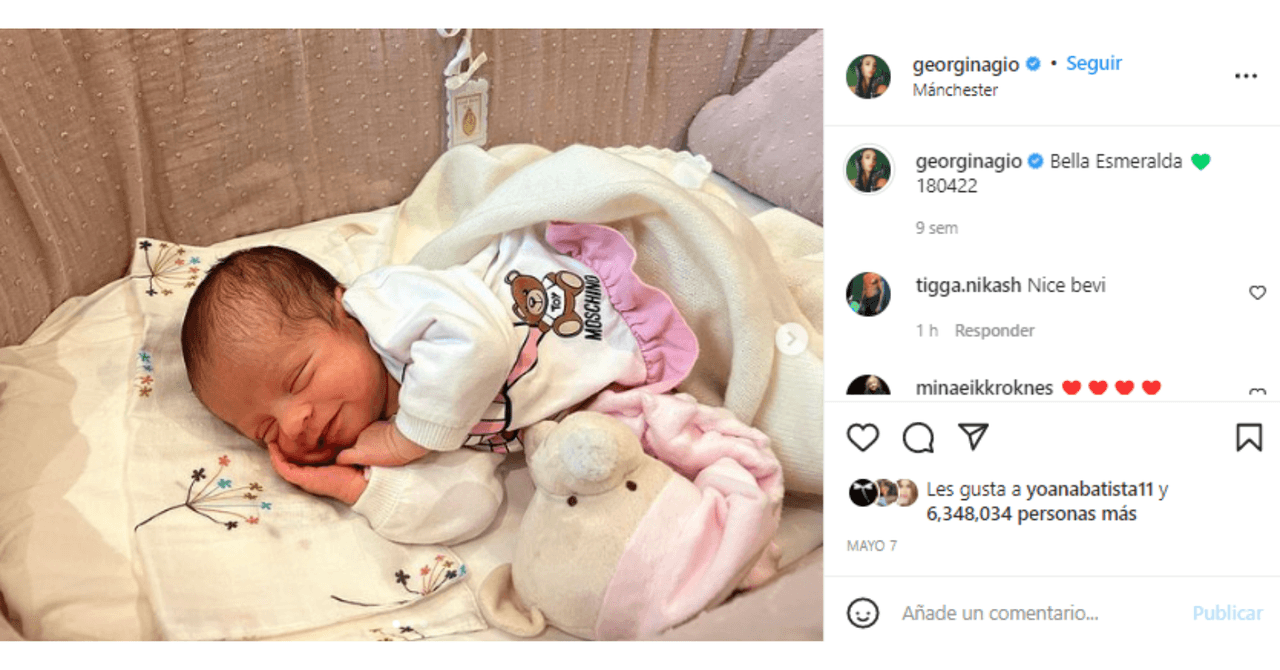 Bella Esmeralda, la bebé de Cristiano Ronaldo y Georgina Rodríguez