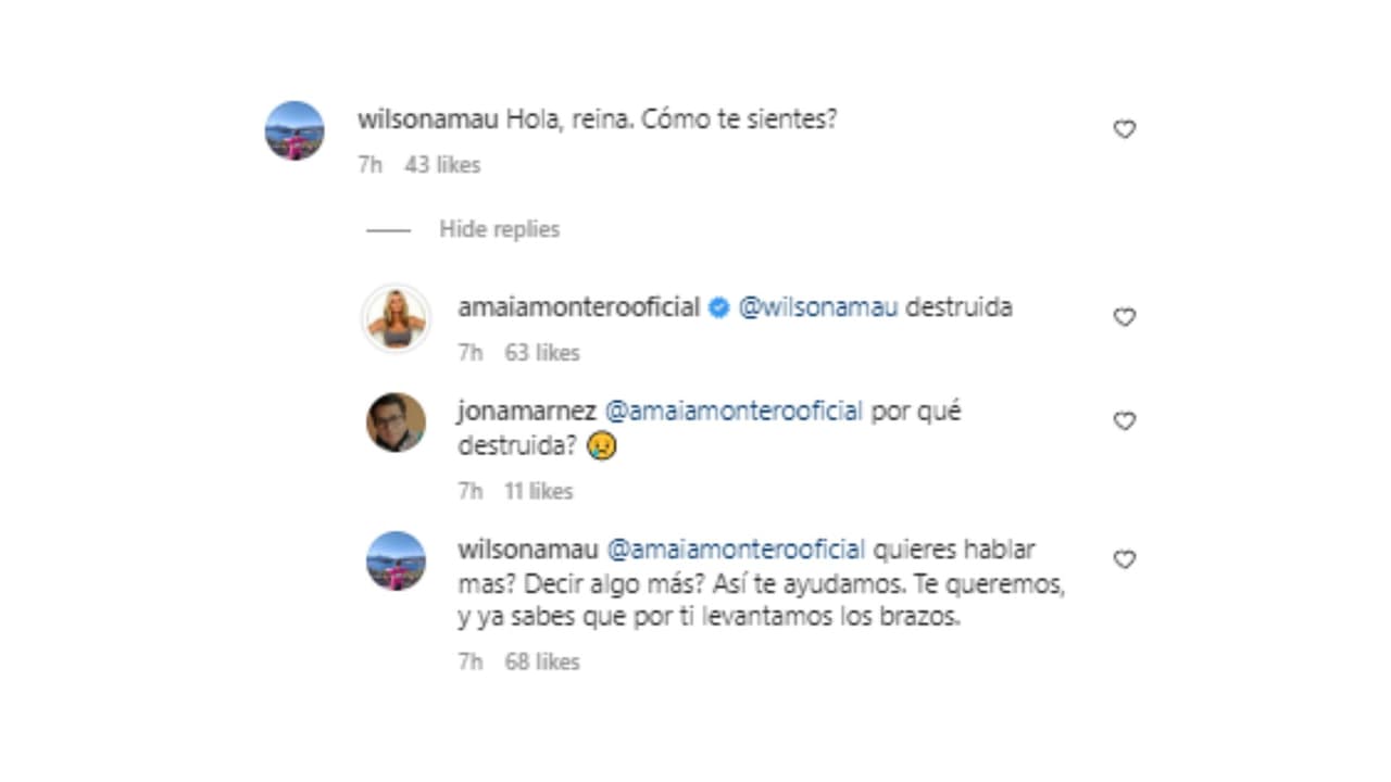 Amaia Montero confiesa que se siente destruida