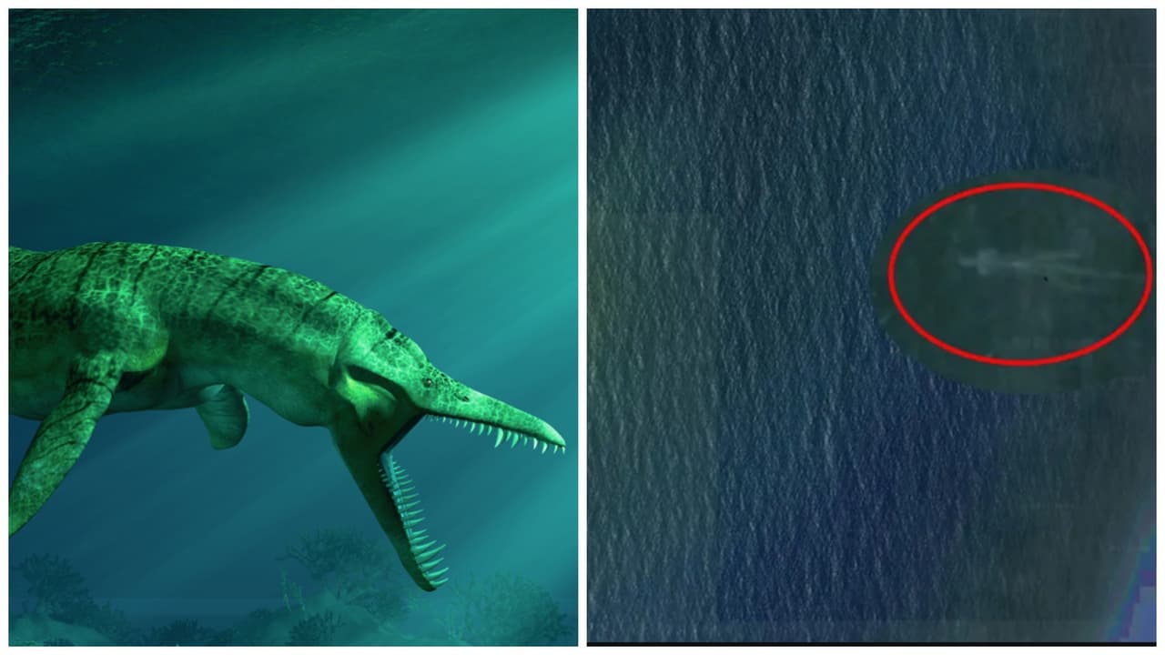 Captan extraña criatura nadando en costa mexicana y el video aterra a Internet: "Un monstruo"