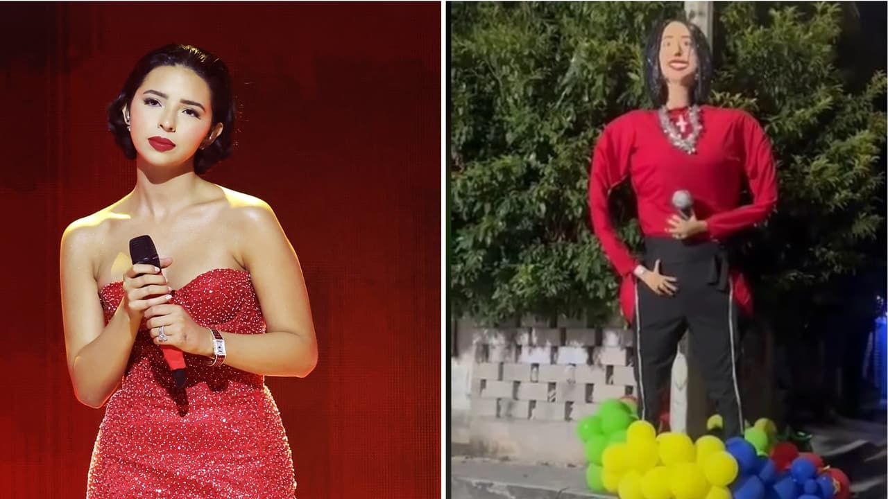 Queman enorme piñata de Ángela Aguilar en Año Nuevo y el Internet dice “ya es demasiado”