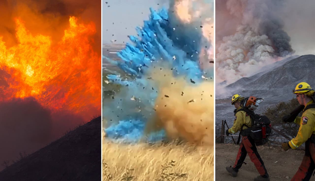 Si bien, muchos de los incendios fueron desatados por factores naturales, en el sur de California el incendio El Dorado fue causado por el estallido de un cohete durante una fiesta de revelación, que se celebró el fin de semana con temperaturas récord en la región.