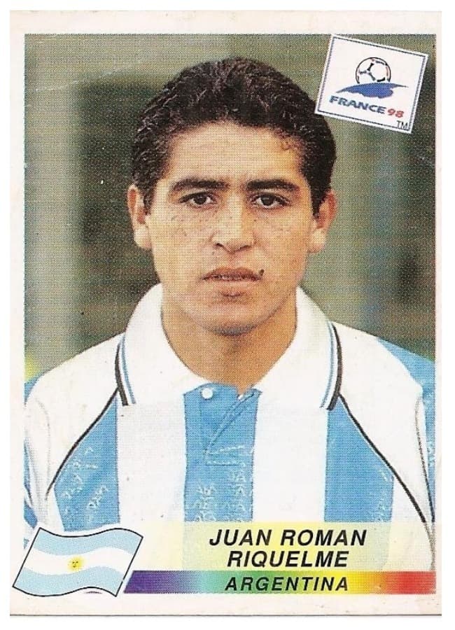 La ausencia de Juan Román Riquelme en Francia 1998 por decisión de Daniel Passarela fue tan confusa que hasta el álbum lo tenía entre sus convocados.