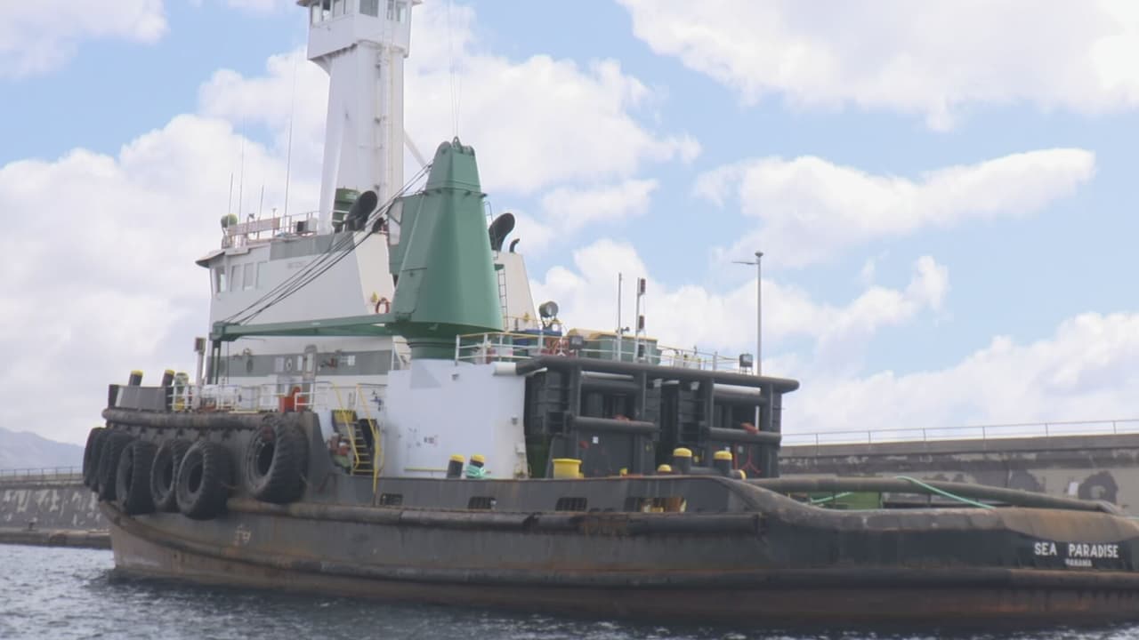El remolcador Sea Paradise en el puerto de Santa Cruz de Tenerife, en España.
