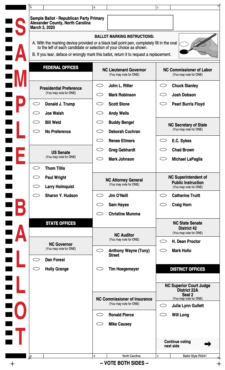 La Junta Estatal de Elecciones ofrece una plataforma donde los electores pueden descargar la muestra de la
<b> </b>boleta electoral. Imagen referencial, los candidatos varían dependiendo de cada condado.
