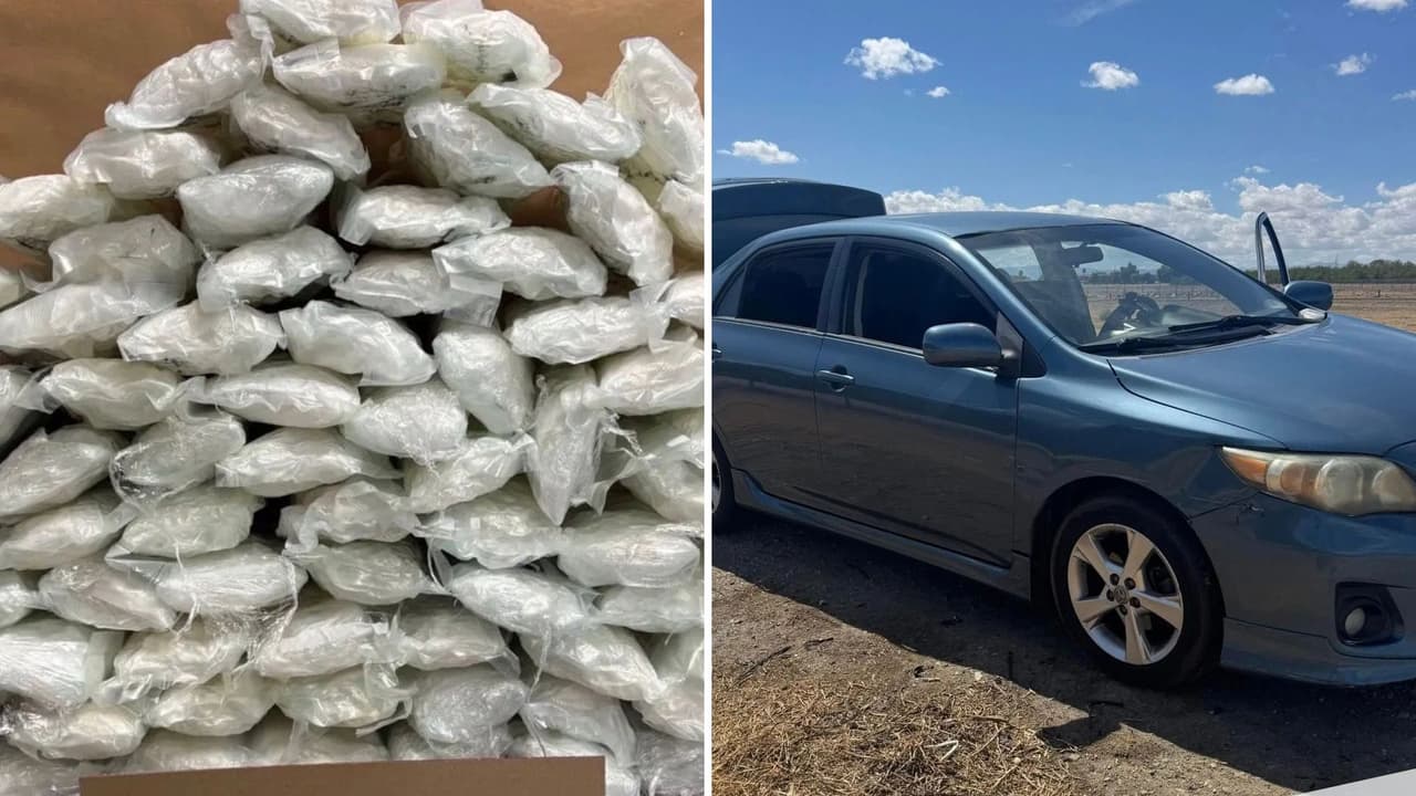 Parada de tráfico lleva a la incautación de kilos de metanfetamina con un valor de 100,000 dólares en Fresno