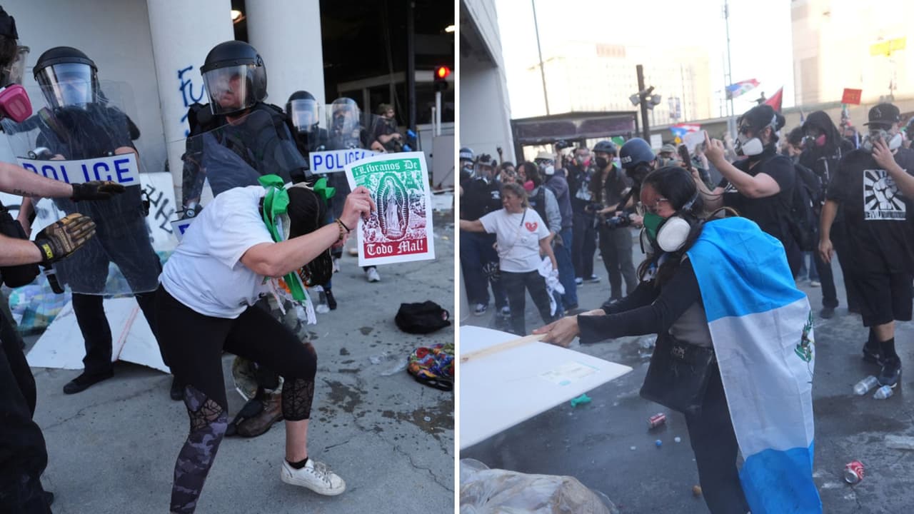 Violencia marca protestas contra ICE en edificios federales de Los Ángeles
