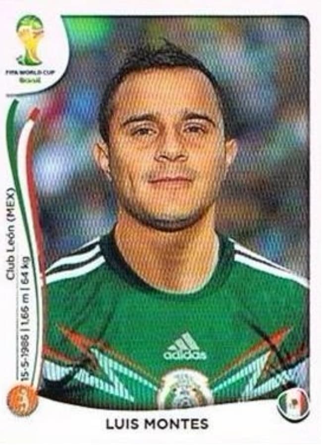 La lesión de Luis Montes lo dejó por fuera del equipo de México. 'El Chapito' era uno fijo y por eso aparecía en el Panini.