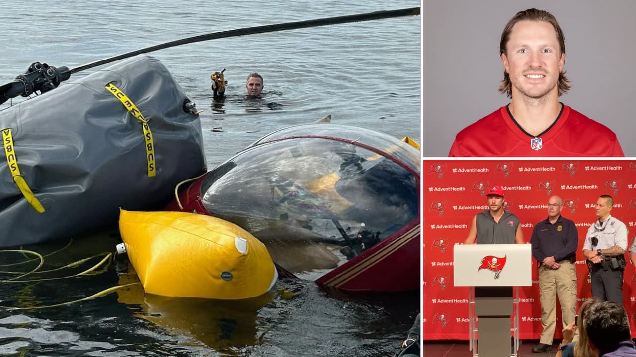 Jugador de los Bucaneros participó en el rescate de 4 tripulantes del helicóptero que cayó al mar en Tampa